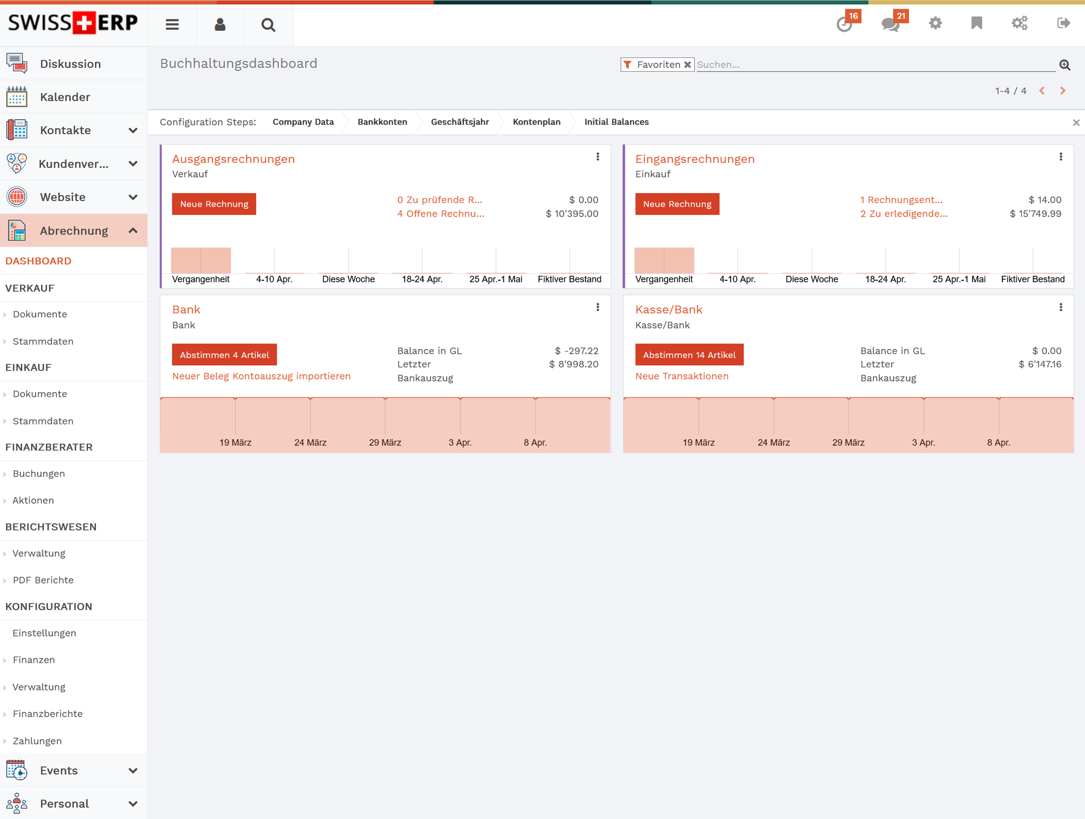 ERP Abrechnungen und Rechnungen