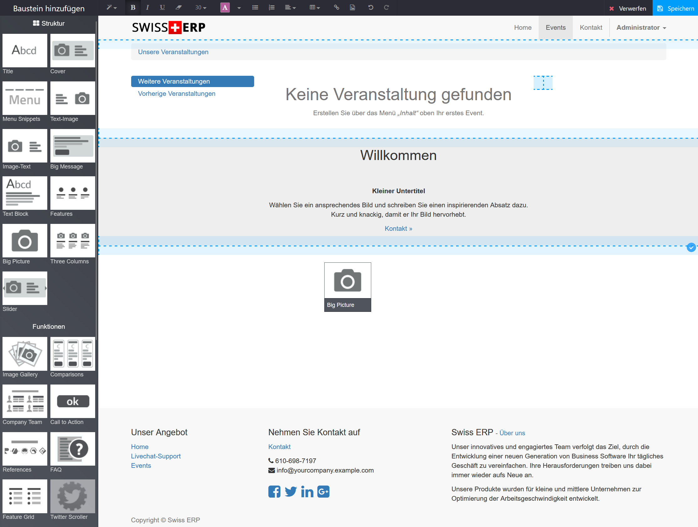 Swiss ERP Web-Editor